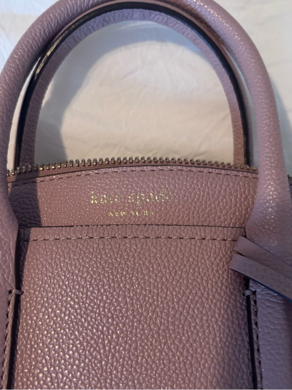 kate spade Dusty Rose Pebbled Leather Small Satchel - Picture 5 of 6